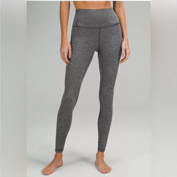 Lululemon Charcoal Space Dye High Rise Leggings! - Picture 1 of 13